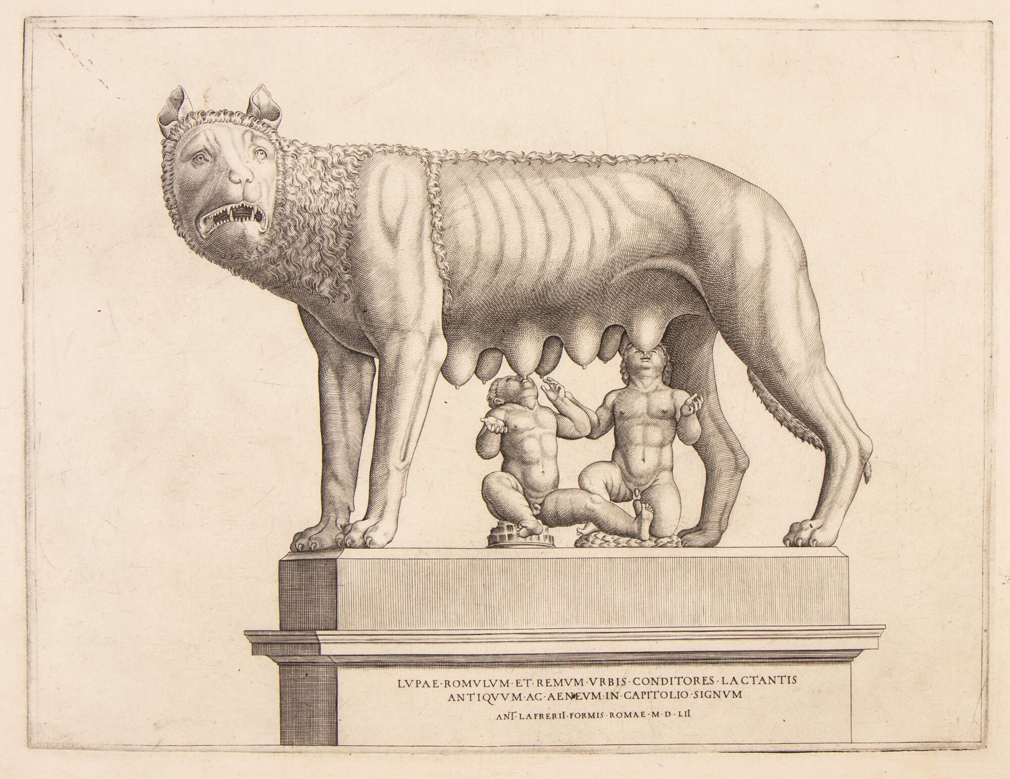She Wolf Rome The She-wolf with Romulus and Remus | Nicolas Béatrizet, attrib ...
